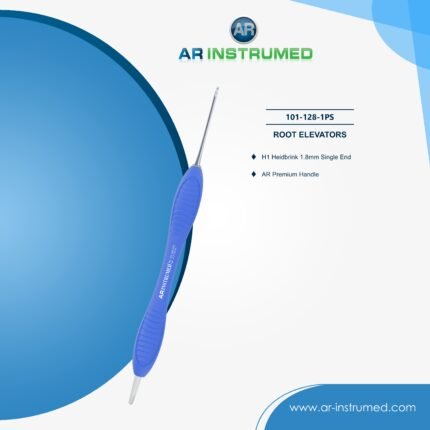 AR INSTRUMED dental H1 Heidbrink root elevator 1.8mm spoon shaped tip blue silicone handle UK instrument