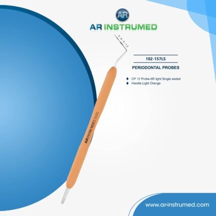 AR INSTRUMED dental CP-12 periodontal probe color coded curved tip stainless steel silicone handle UK diagnostic tool