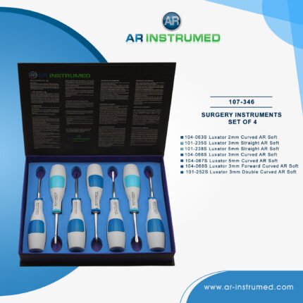 AR INSTRUMED dental root luxating tool 2mm curved backward tip silicone handle UK