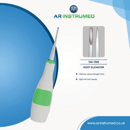AR INSTRUMED Warwick James root elevator 3mm straight green handle UK instrument