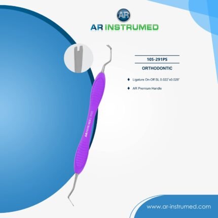 AR INSTRUMED dental ligature director mini scaler angled double tip dark purple silicone handle UK instrument