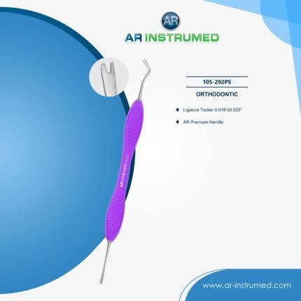 AR INSTRUMED dental ligature director mini scaler angled double tip dark purple silicone handle UK instrumen