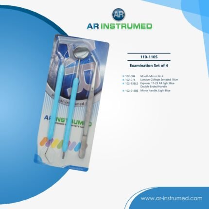 AR INSTRUMED 4 pcs dental examination set stainless steel UK mouth mirror explorer tweezer oral inspection instruments