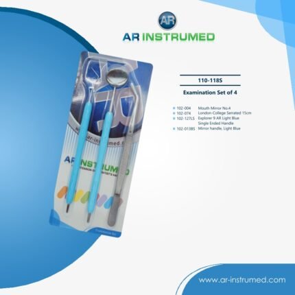 AR INSTRUMED 4 pieces dental tools oral care kit stainless steel UK mouth mirror explorer tweezer dental examination instruments