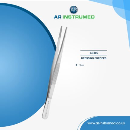 AR INSTRUMED dental dressing serrated tweezer stainless steel UK cotton gauze tissue handling instrument straight beak ergonomic handle dental tool
