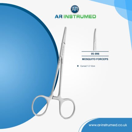 AR INSTRUMED mosquito locking hemostat forceps stainless steel UK dental instrument serrated jaws ring handle 3 locking positions clamping tool