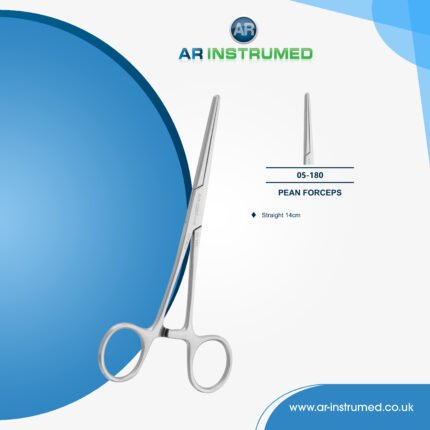 AR INSTRUMED rochester pean forcep stainless steel UK dental instrument long serrated jaws ring handle locking surgical clamp tool