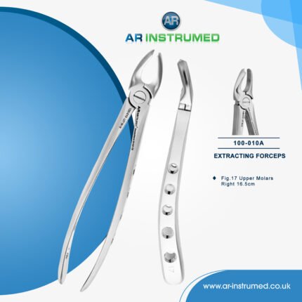 AR INSTRUMED upper right molar extraction forceps stainless steel tri prong jaws UK dental instrument