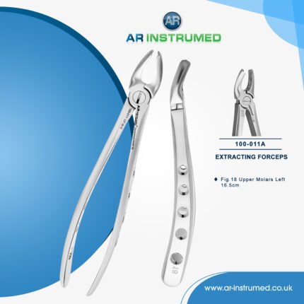 AR INSTRUMED upper left molar extraction forceps stainless steel tri prong beak UK dental instrument