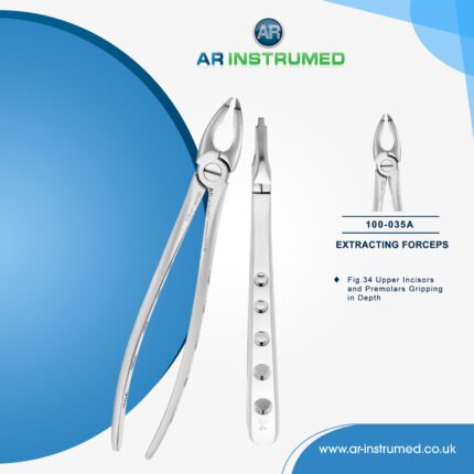 AR INSTRUMED upper incisors premolar extracting forcep stainless steel serrated jaws UK dental extraction instrument