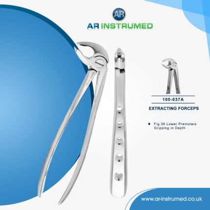 AR INSTRUMED lower premolar extracting forcep stainless steel serrated jaws UK dental extraction instrument