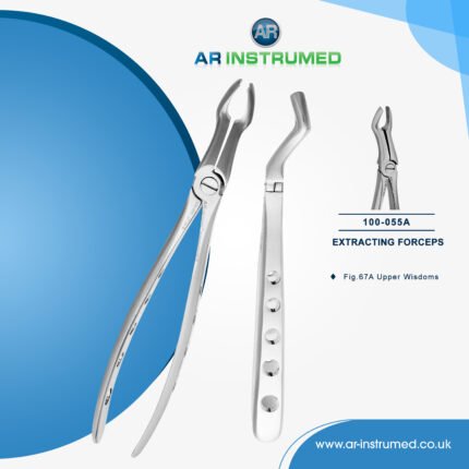 AR INSTRUMED upper wisdom molar extracting forcep stainless steel curved serrated jaws UK dental instrument