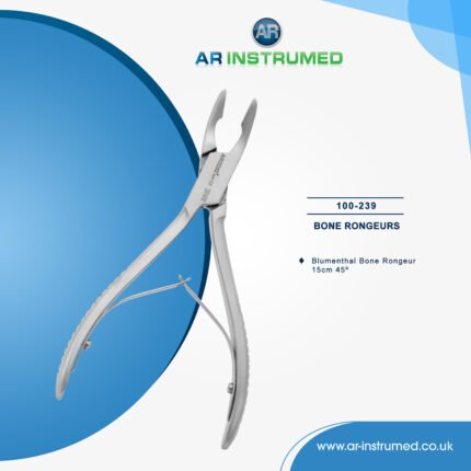 AR INSTRUMED dental cleveland bone rongeur forcep 45 degree curved stainless steel UK dental surgical instrument