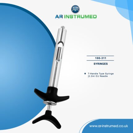 AR INSTRUMED dental aspirating anesthetic syringe stainless steel UK dental anesthesia instrument threaded needle tip T shaped black handle tool