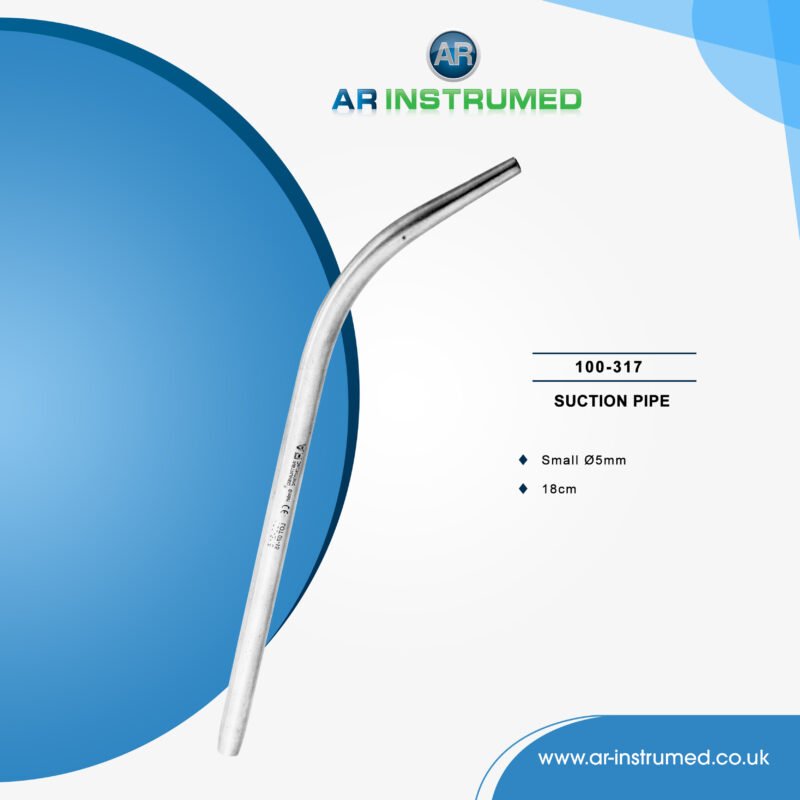 AR INSTRUMED stainless steel saliva ejector UK dental instrument 7 inch suction tube rounded tip reusable autoclavable dental suction tool