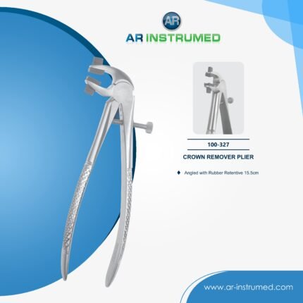 AR INSTRUMED dental crown gripper remover plier stainless steel UK dental instrument angled tip rubber pads pressure limiter crown removal tool