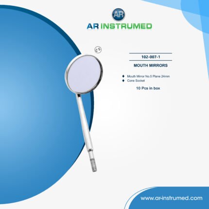 AR INSTRUMED dental mouth mirror 24mm plane cone socket stainless steel UK oral examination mirror indirect vision fog free instrument