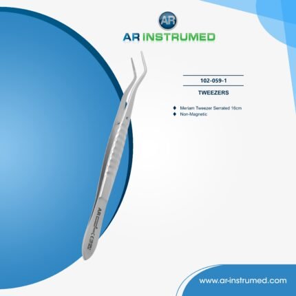 AR INSTRUMED dental Meriam foil serrated tweezer stainless steel UK cotton dressing handling instrument curved beak aligner pin tool