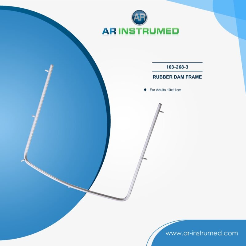 AR INSTRUMED adult rubber dam frame stainless steel 10x11 cm polished UK dental instrument