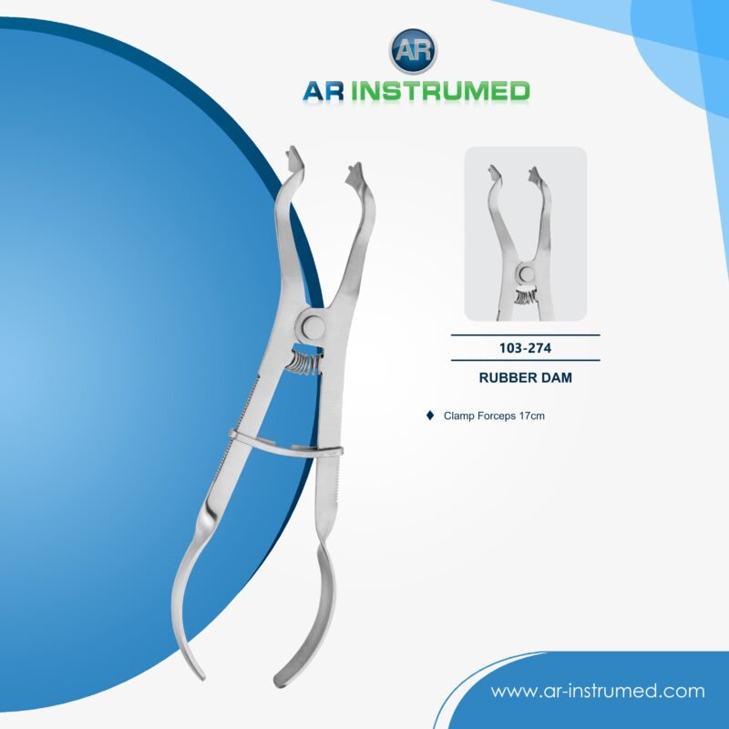 AR INSTRUMED Ivory rubber dam clamp forceps stainless steel UK dental instrument