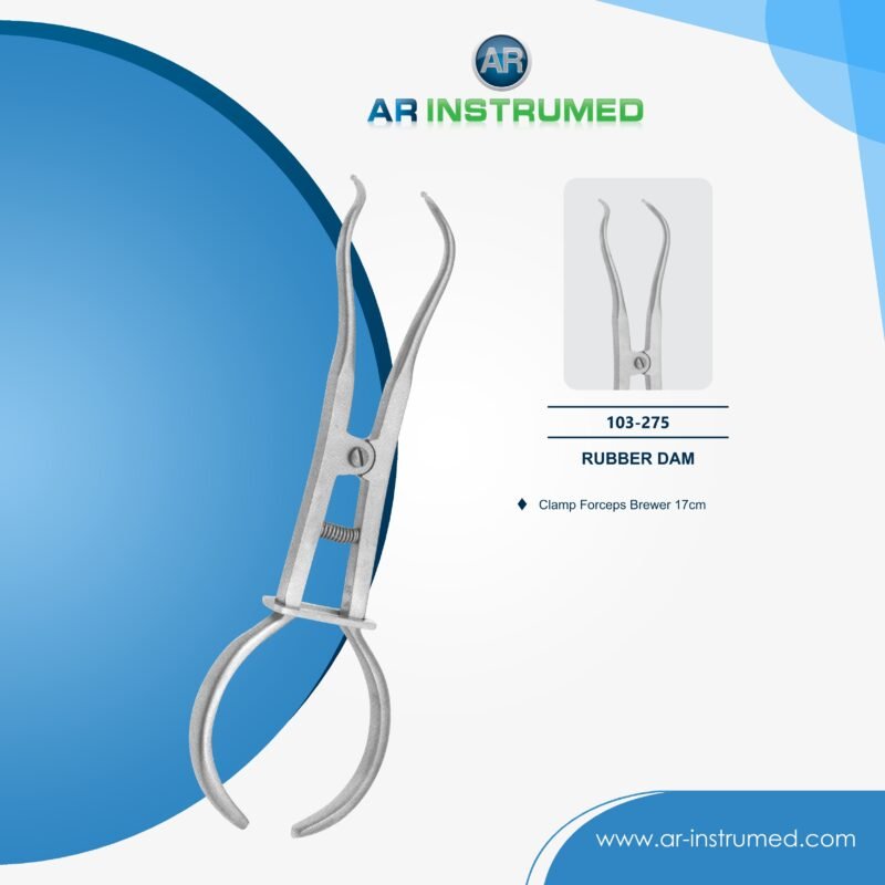 AR INSTRUMED Brewer rubber dam clamp forceps stainless steel UK dental instrument