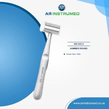 AR INSTRUMED dental mallet implant surgical hammer stainless steel UK dental instrument teflon capped ends ergonomic rounded handle implant tool