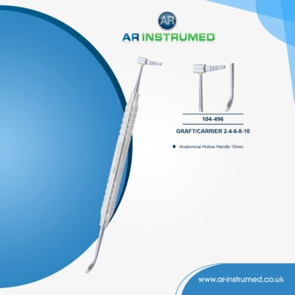 AR INSTRUMED dental implant bone graft carrier stainless steel UK dental instrument spoon shaped tip ergonomic handle graft placement tool