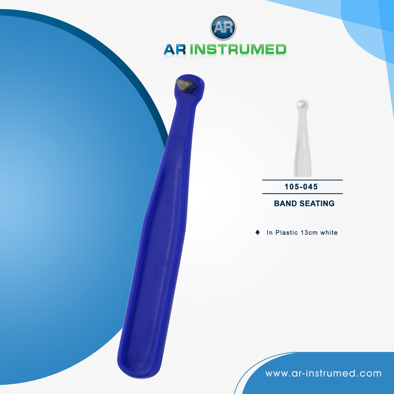 105-045 AR INSTRUMED dental molar band seater stainless steel UK orthodontic instrument serrated triangular tip band placement tool orthodontic plier