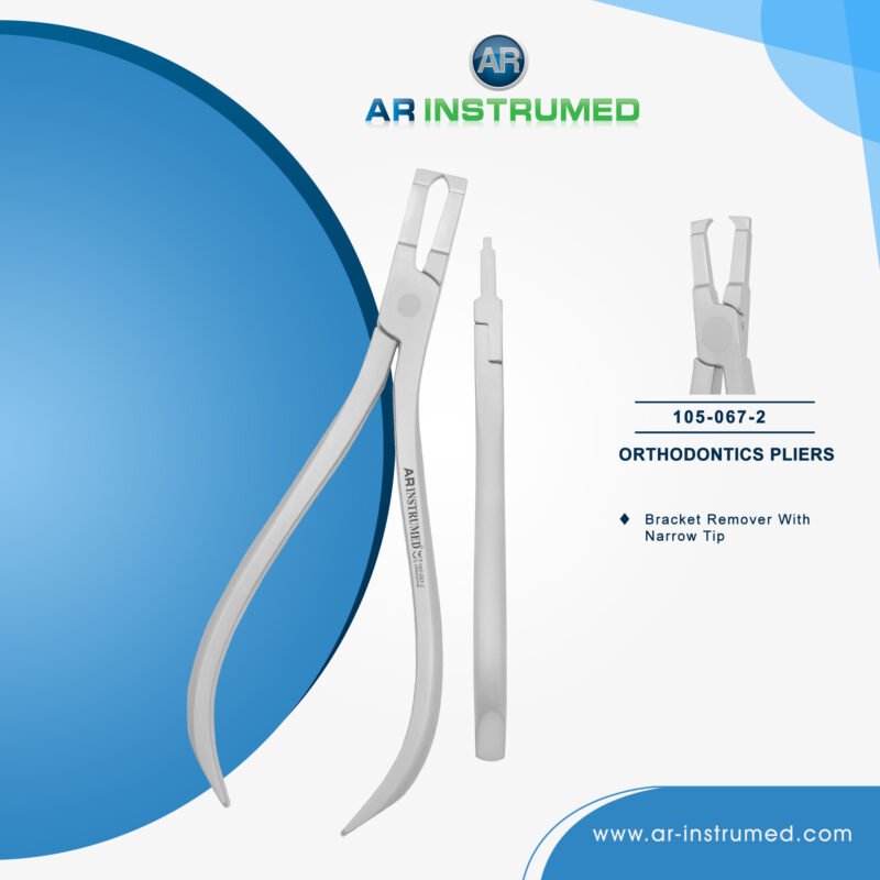 AR INSTRUMED dental bracket removing plier stainless steel UK orthodontic instrument narrow straight tip bracket debonding tool