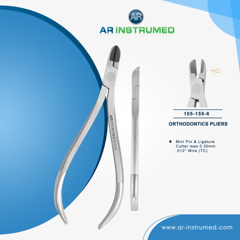 AR INSTRUMED orthodontic TC braces wire cutter stainless steel UK dental instrument tungsten carbide tipped beak orthodontic cutting tool