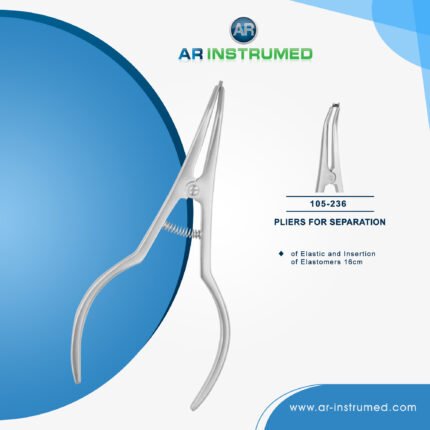 AR INSTRUMED orthodontic separator plier stainless steel UK dental instrument curved tip elastic spreading orthodontic tool
