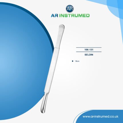 AR INSTRUMED seldin periosteal elevator stainless steel UK dental instrument dual tip flat rounded blunt curved surgical tissue elevator tool