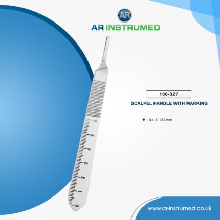 AR INSTRUMED veterinary scalpel handle stainless steel UK dental instrument narrow tip blade 10 to 16 ergonomic non slip handle surgical tool