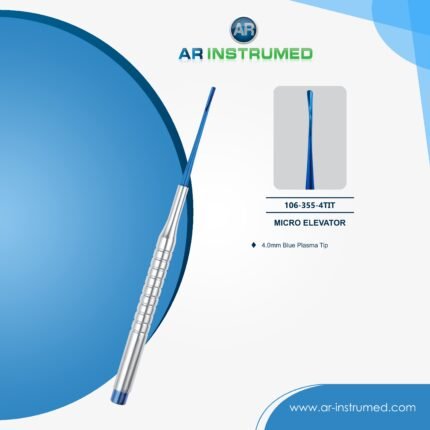 AR INSTRUMED mini root elevator 4.0mm blue plasma curved tip stainless steel UK dental instrument silicone handle root tool