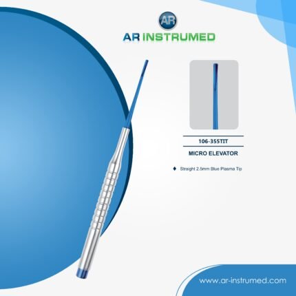 AR INSTRUMED mini root elevator 2.5mm straight blue plasma tip stainless steel UK dental instrument silicone handle root elevation tool
