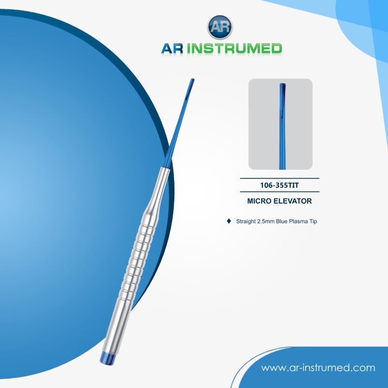 AR INSTRUMED mini root elevator 2.5mm straight blue plasma tip stainless steel UK dental instrument silicone handle root elevation tool