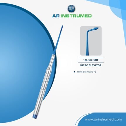 AR INSTRUMED mini root elevator 3.5mm plasma rounded curved tip stainless steel UK dental instrument silicone handle root tool