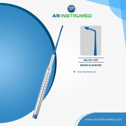 AR INSTRUMED mini root elevator 3.5mm blue plasma straight tip stainless steel UK dental instrument silicone handle root elevation tool