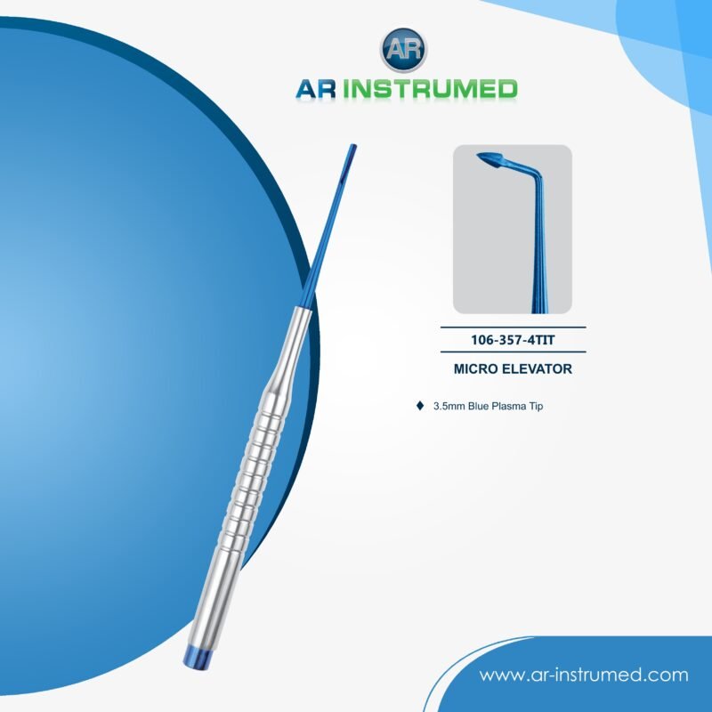 AR INSTRUMED mini root elevator 3.5mm blue plasma straight tip stainless steel UK dental instrument silicone handle root elevation tool