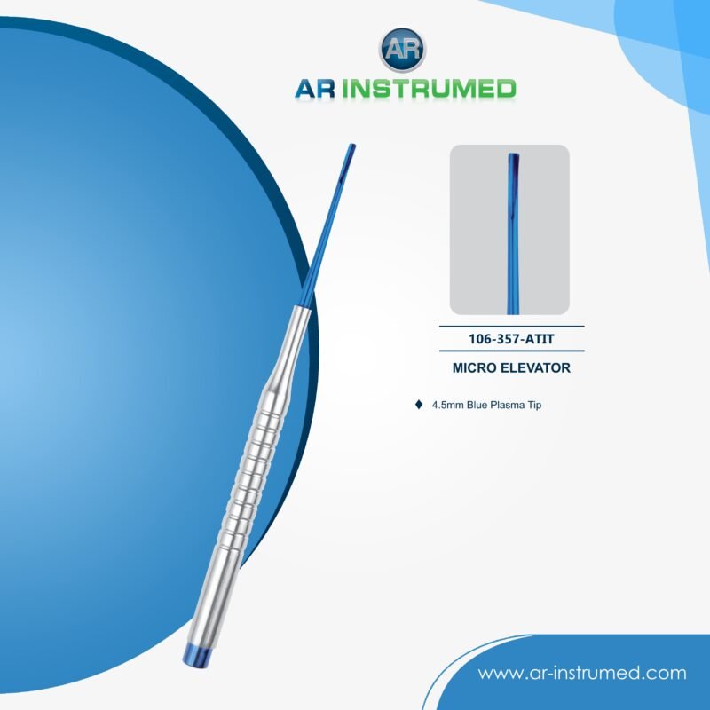 AR INSTRUMED mini root elevator 3.5mm plasma straightly curved tip stainless steel UK dental instrument silicone handle root elevation tool