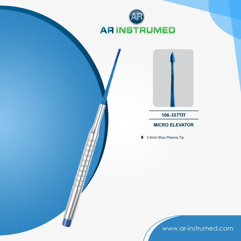 AR INSTRUMED mini root elevator 3.5mm plasma straightly curved tip stainless steel UK dental instrument silicone handle root tool