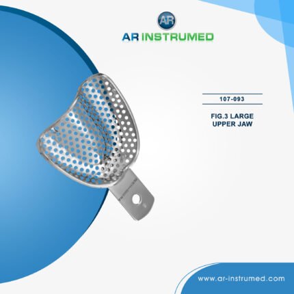 AR INSTRUMED dental impression tray stainless steel UK dental instrument rim lock ergonomic size marked handles autoclavable reusable impression tray dental clinic UK