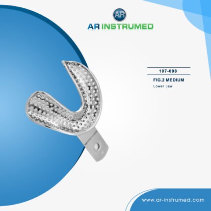 AR INSTRUMED dental impression tray stainless steel UK dental instrument rim lock tray ergonomic size marked handles dental impression tool