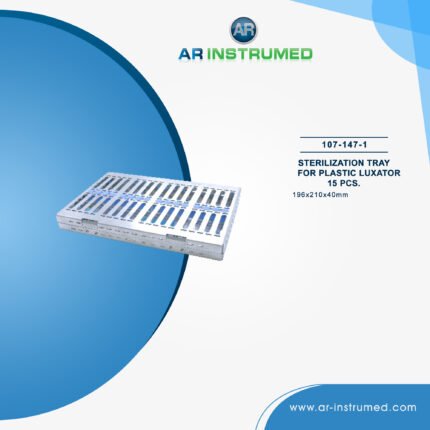 AR INSTRUMED dental autoclave sterilization cassette tray stainless steel UK 196x210x40mm perforated 15 piece heat resistant reusable sterilization box dental instrument UK storage tray