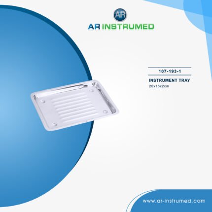 AR INSTRUMED dental instrument tray stainless steel UK 8x6x0.7 inch raised edge rectangular tray dental tools storage sterilization tray UK clinic use instrument tray