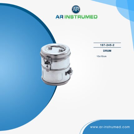 AR INSTRUMED dental sterilization drum stainless steel UK ventilated smooth design heat resistant reusable sterilization container dental instrument UK storage system