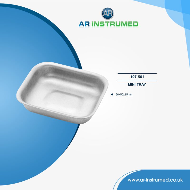 AR INSTRUMED dental mini tray stainless steel UK dental instrument compact tray raised edge instrument holder sterilizable tray