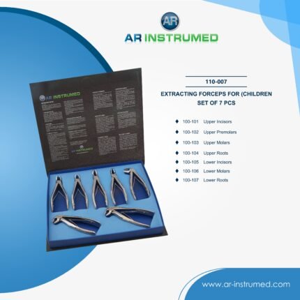 AR INSTRUMED 7 pcs pediatric dental extracting forceps set stainless steel UK dental instruments set children tooth extraction tools