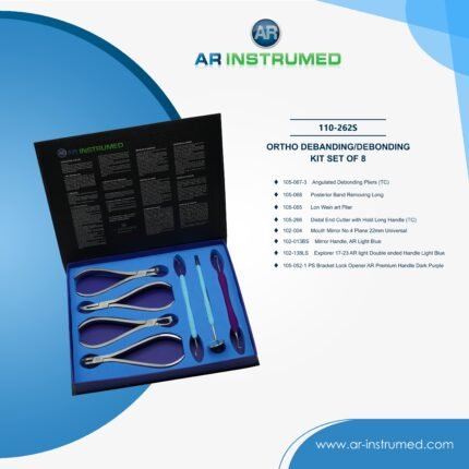 AR INSTRUMED 8 piece TC ortho debanding set stainless steel UK dental instrument bracket removal pliers cutters orthodontic kit instruments