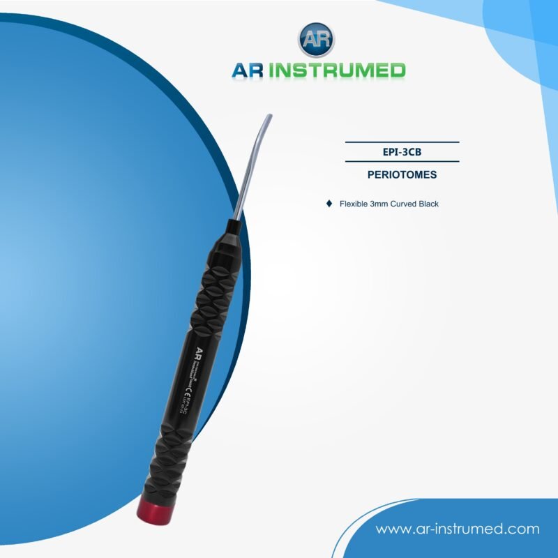 AR INSTRUMED dental flexible periotome 3mm curved black tip stainless steel UK dental instrument periodontal ligament tool